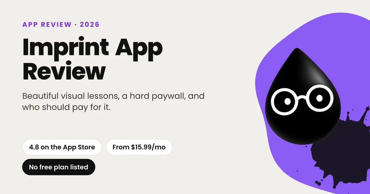 Imprint App Review: Beautiful visual lessons, a hard paywall, and who should pay for it.