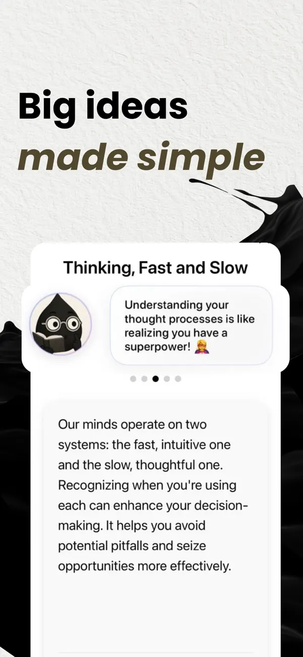 Inkly lesson from Thinking, Fast and Slow explaining the fast, intuitive and the slow, thoughtful systems of the mind